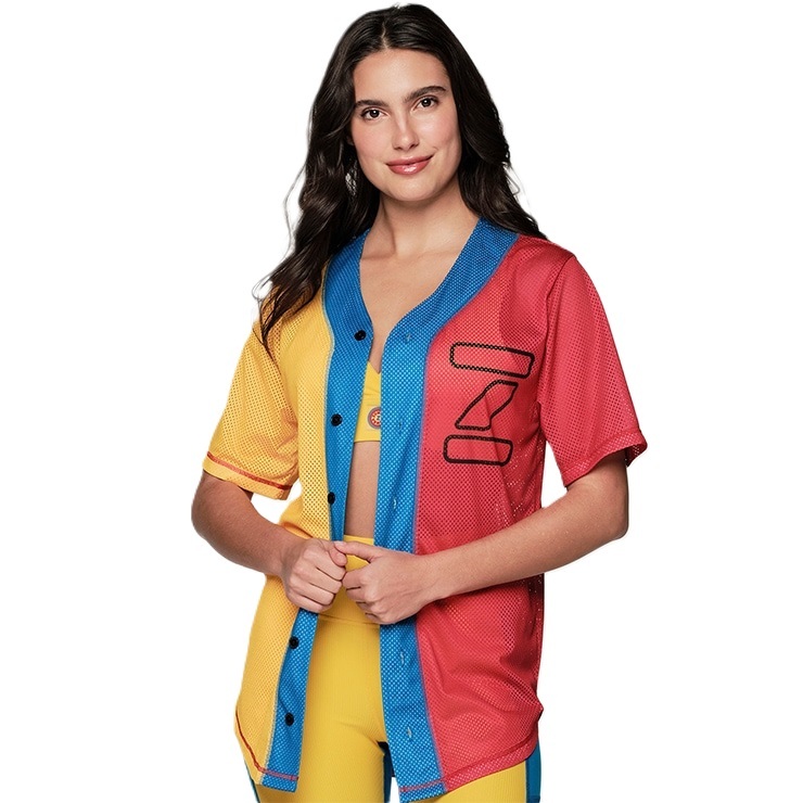 zumba new goods unisex Baseball shirt short sleeves M