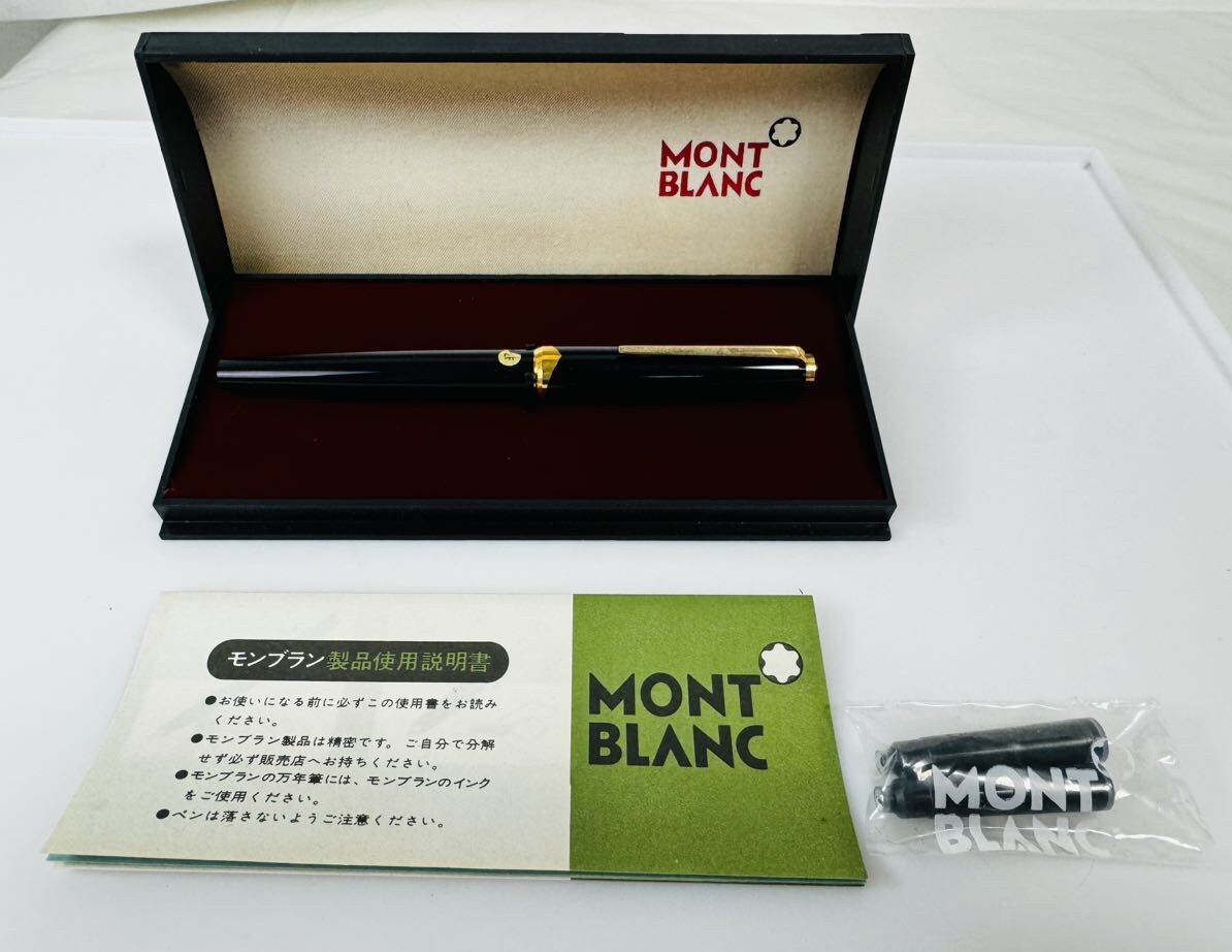  Ф MONTBLANC モンブラン 万年筆 750 ペン先刻印 箱入 取説、インク付 /262529/ 327-53_画像1