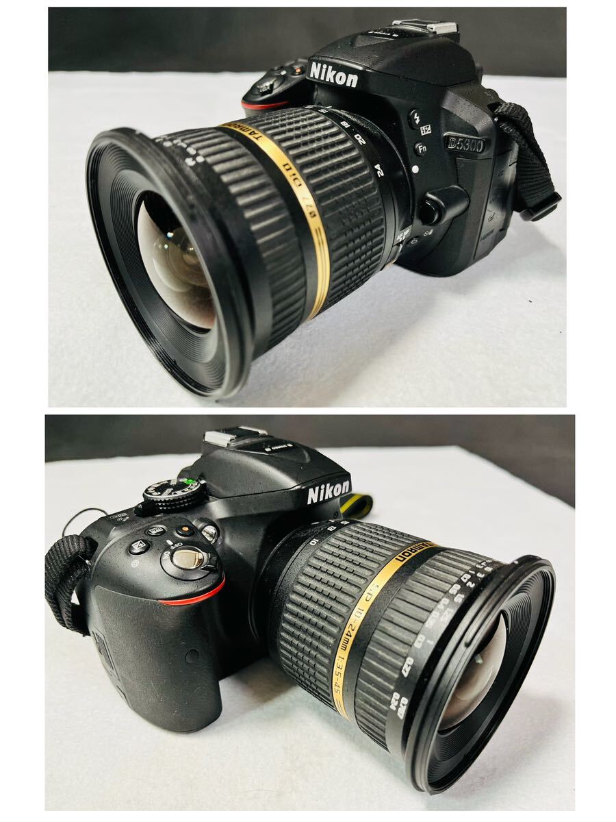 ▽ Nikon ニコン D5300デジタル一眼レフカメラ / NIKKOR lens 2個 / 18- 55mm / 55-300mm / TAMRON レンズ 10-24mm / 261155 / 313-17_画像2