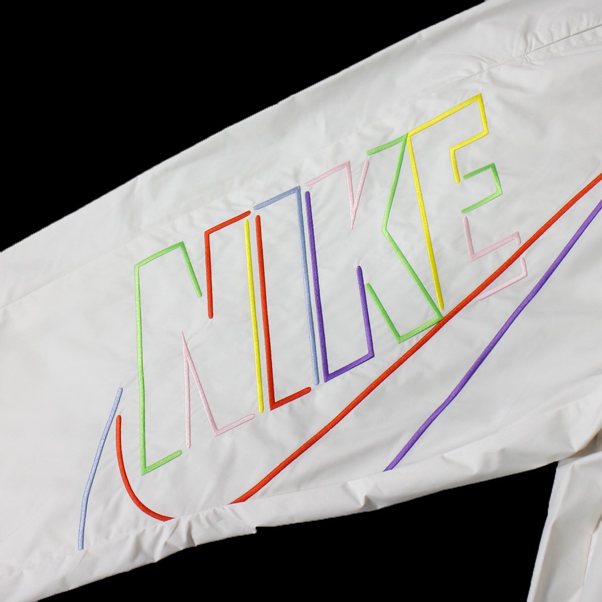 新品 NIKE ナイキ ビッグロゴ ウーブン パンツ XL 裏地メッシュ ジョガーパンツ メンズ ボトムス 刺繍 白 ホワイト ◆CS2118Bの画像7