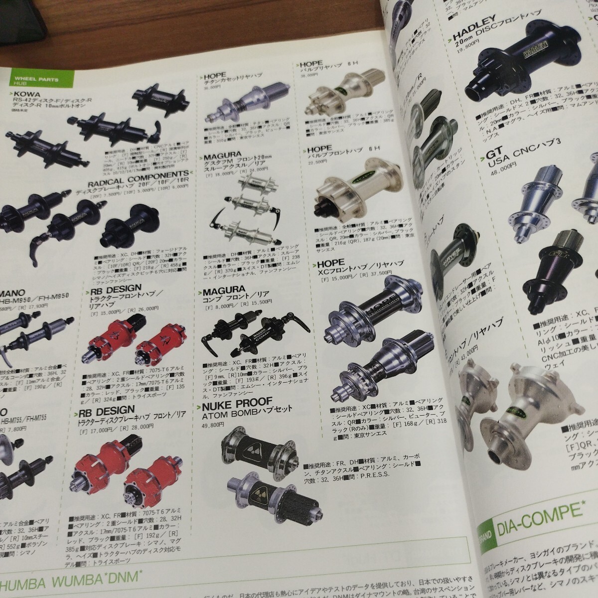 MTB parts catalog 2001