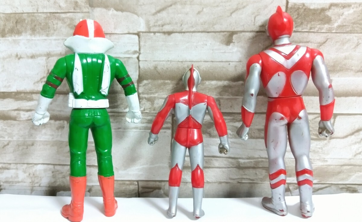 [ sofvi ] that time thing * Showa Retro * jpy . Pro * stone forest Pro * figure * Kamen Rider V3* Ultraman 80* Ultraman *3 body set!! secondhand goods!