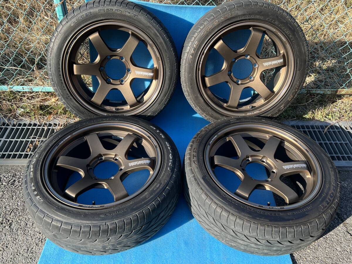 【美品】4本セット RAYS VOLK RACING TE37 SB ブロンズ 18インチ 8J 139.7 8H +30_画像1