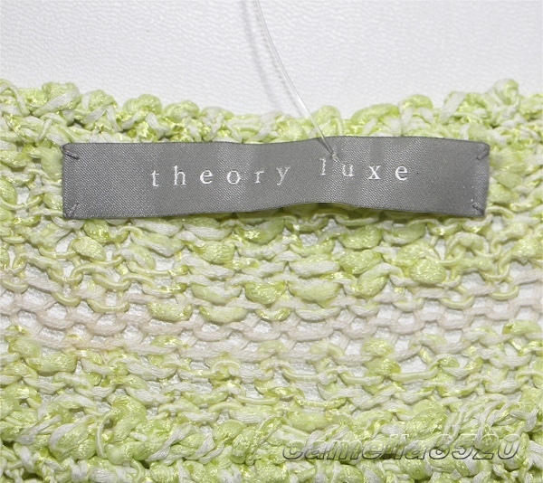 セオリーリュクス theory luxe ニット セーター 綿混 プルオーバー ライトグリーン 38 サイズ M 未使用 展示品 03-3101719_画像4