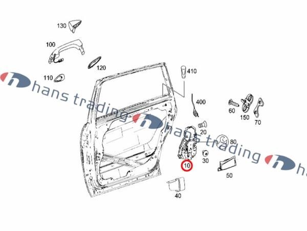 ※要在庫確認 ベンツ 純正品 W251 Rクラス 左リアドアロックアクチュエーター 左後 リヤドアロック 2517301935_画像2