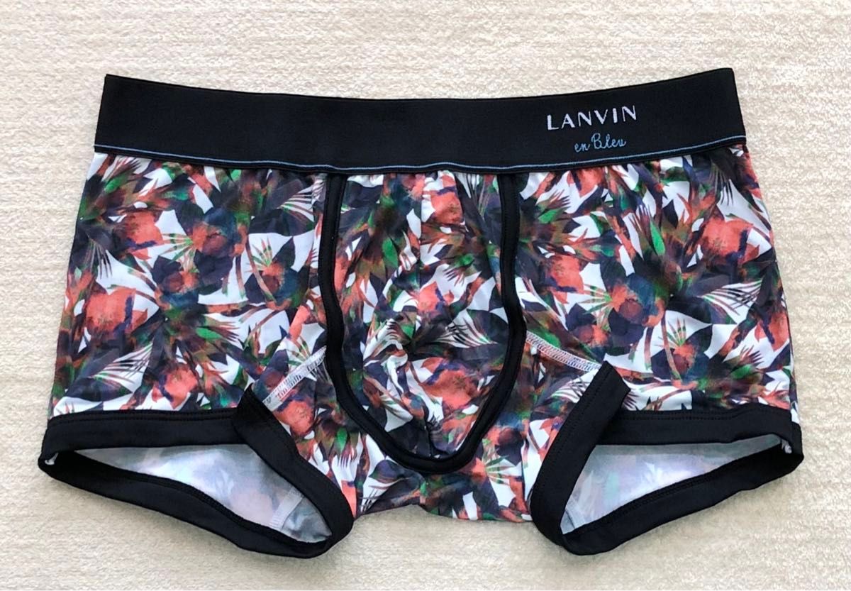 Lanvin en Bleu＆BODY WILD ボクサーパンツ Ｌサイズ ローライズ 葉柄 ホワイト日本製＆ボルドー 2枚セット