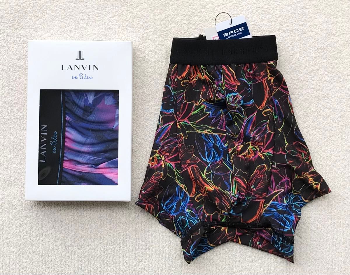 Lanvin en Bleu＆BROS ボクサーパンツ Mサイズ デザイン 日本製＆花柄 2枚セット