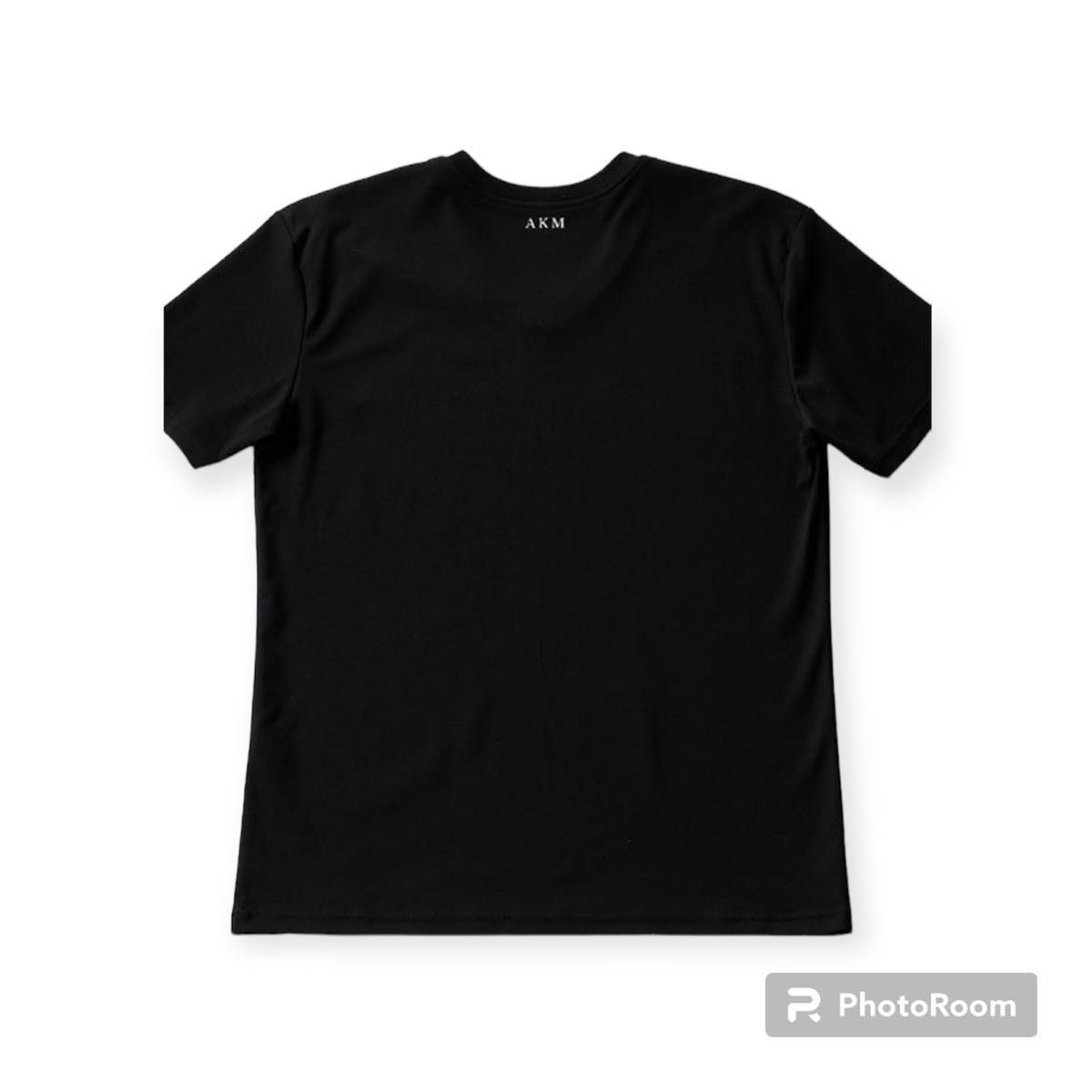 美品【AKM】SUVIN PLATINUM SMOOTH S/S V-NECK -BLACK- Tシャツ 