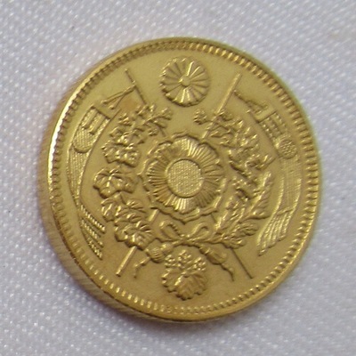 1円スタート 国内発送 アンティークコイン 日本金貨 明治13年 金貨 金コイン コイン レプリカ 整理品 391_画像2