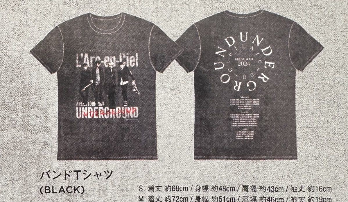 ラルク L'Arc〜en〜Ciel バンドTシャツ BLACK 黒 Mサイズ 2024 ラルク L'Arc〜en〜Ciel バンドTシャツ BLACK 黒 Mサイズ 2024