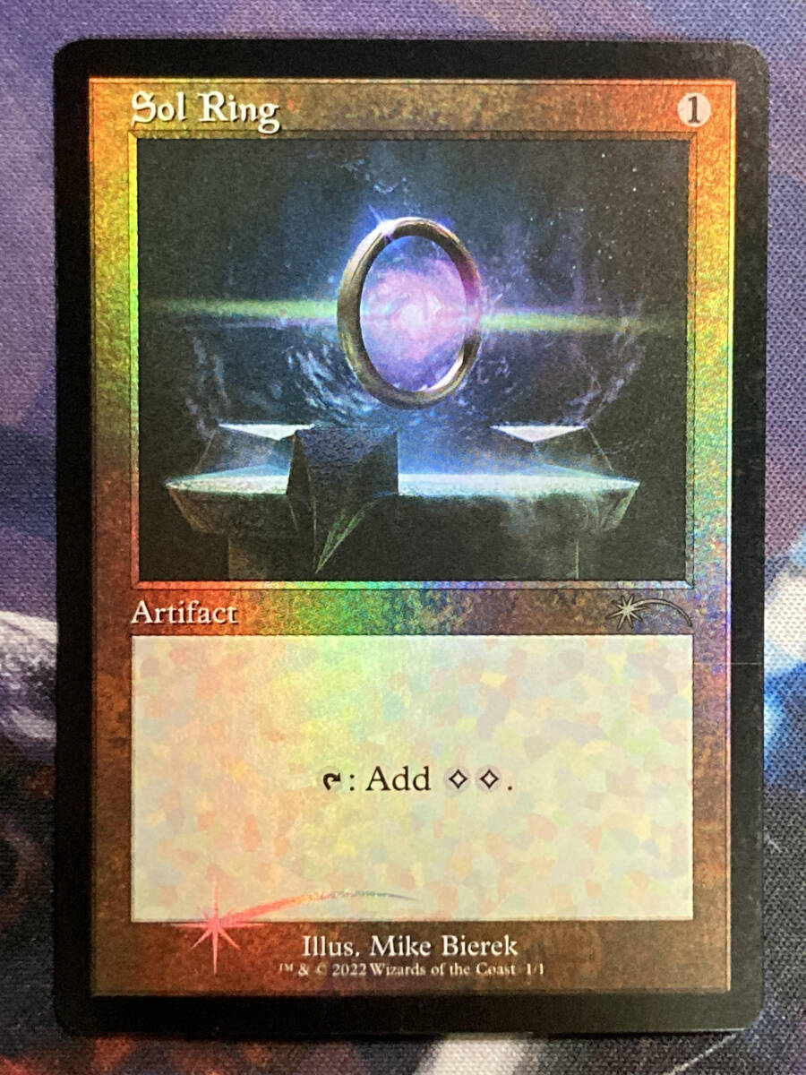 MTG　《太陽の指輪/Sol Ring》【foil】【旧枠】　SLD　英語_画像1