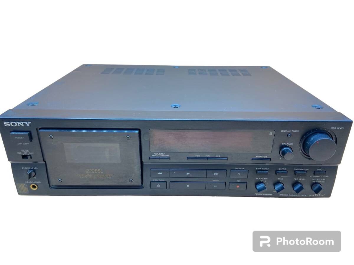 C195［ジャンク品］SONY STEREO CASSETTE DECK TC-K222ESL カセットデッキ