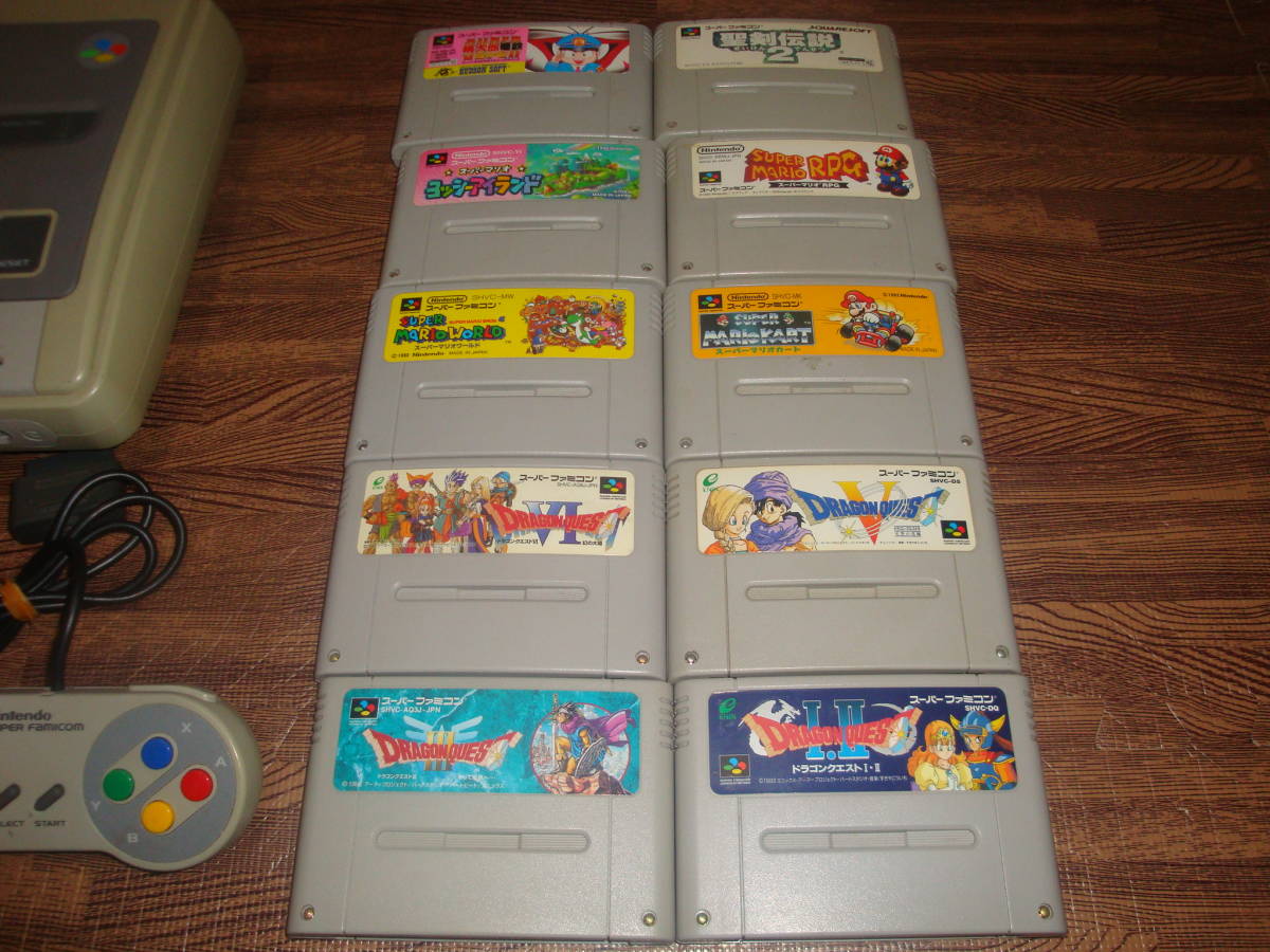 *SFC Super Famicom + super Mario world Cart RPG+ Dragon Quest 12356 peach iron DX etc. 10ps.@ prompt decision have *
