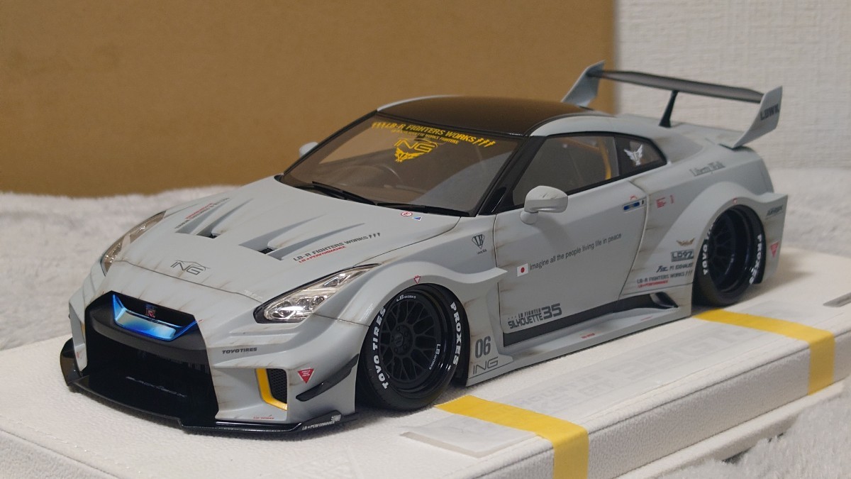 訳アリ1/18 LB-Silhouette WORKS GT 35GT-RR 2020 ゼロファイター MakeUp EIDOLON アイドロン シルエット GT-R R35 メイクアップ 限定150台_画像1