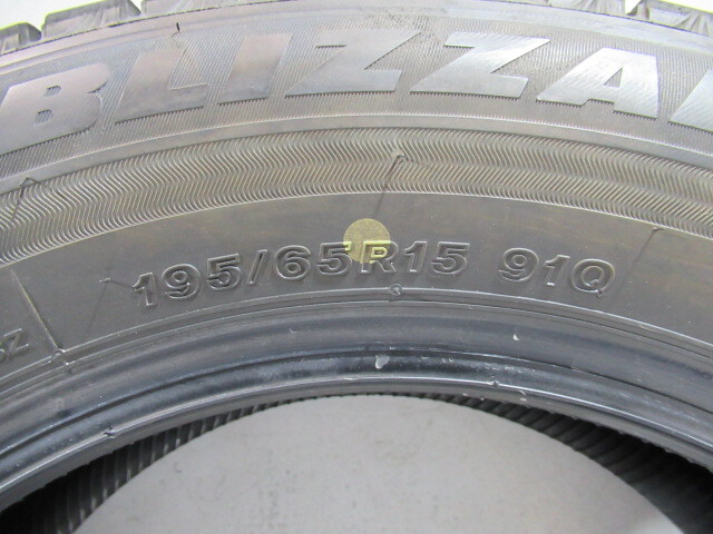 激安即決 BRIDGESTONE BLIZZAK VRX3 195/65R15 91Q 2021年製 中古タイヤ 4本 プリウス ノア VOXY ステップワゴン セレナ ランディ Y00069_画像9