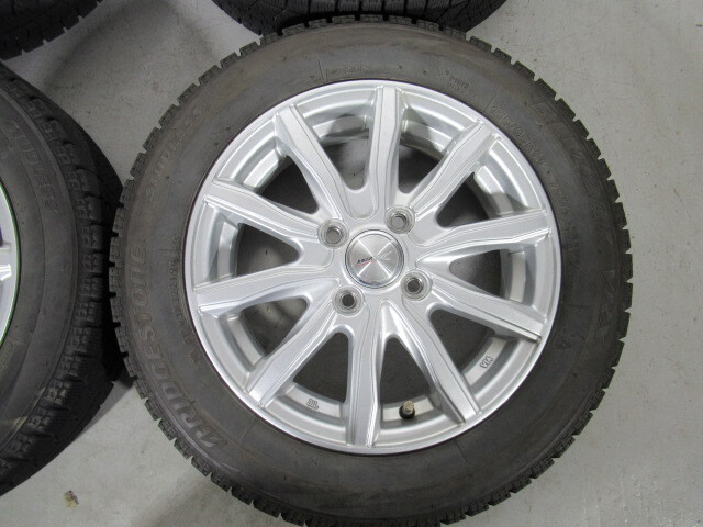 ★激安即決★ 中古スタッドレス＆ホイール 4本セット BRIDGESTONE BLIZZAK VRX 155/65R14 75Q 2019年製 14×4.5J 100/4H+50 73Φ Y00124_画像5