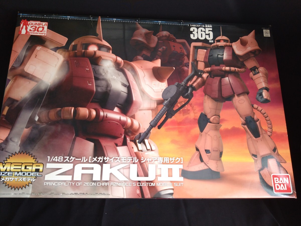 1/48メガサイズシャア専用ザク 　追加デカールあり シャア専用ザク MS-06S 未組立 BANDAI バンダイ ZAKUⅡ 機動戦士ガンダム