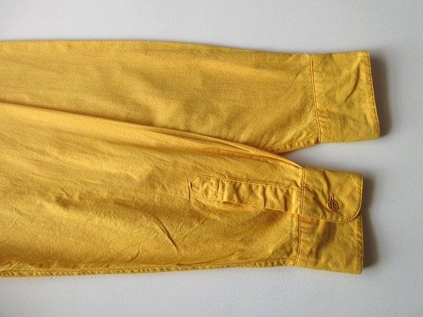 希少 フランス製 90sビンテージ agnes b. homme アニエスベーオム レギュラーカラー シャツ 38 イエロー 黄色 ネコポス対応_画像9