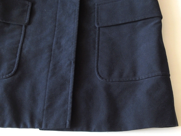  обычная цена 82500 иен MARGARET HOWELL Margaret Howell 2018AW MOLESKIN хлопок молдинг питание кожи пальто 2 темно-синий темно-синий сделано в Японии MHL.