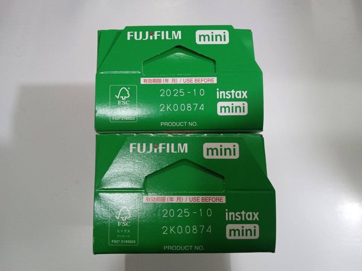 新品【40枚】チェキフィルム INSTAX mini 20枚 2箱  チェキ 本体 フィルム チェキ用  富士フイルム