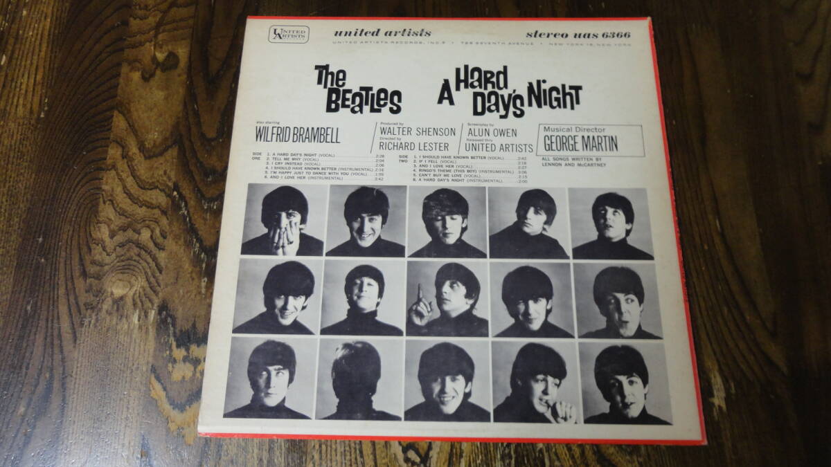 THE BEATLES A HARD DAYS NIGHT LP サウンドトラックUSA盤 UAS-6366の画像2