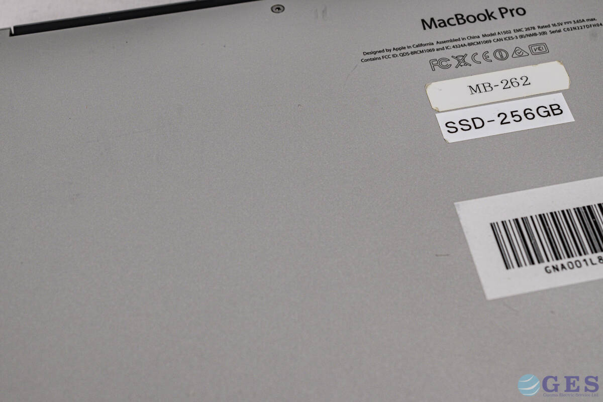 【MbP-J24】MacBook Pro A1502 EMC2678 Late 2013 Intel Core i5-4258U 2.4GHz SSDなし RAM16GB ACアダプターなし【ジャンク品・現状品】の画像6