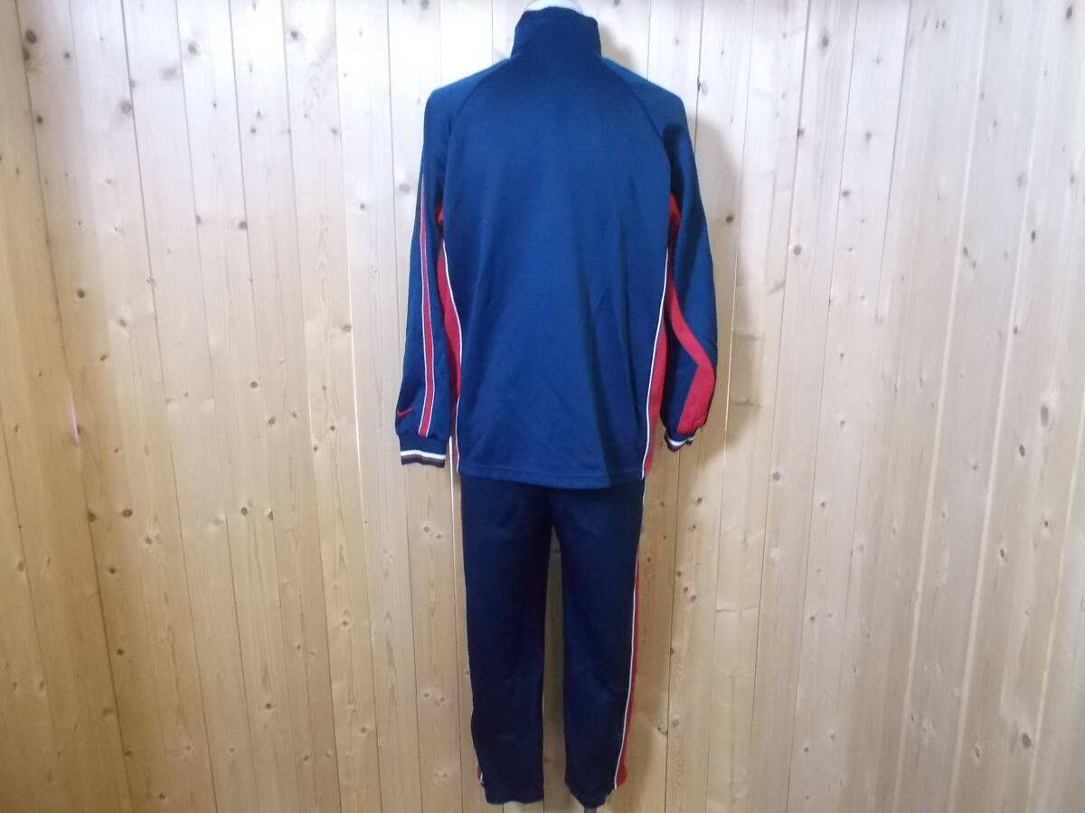 a862*NIKE jersey * Nike size L navy / red setup jersey Easy pants polyester 100% 6C