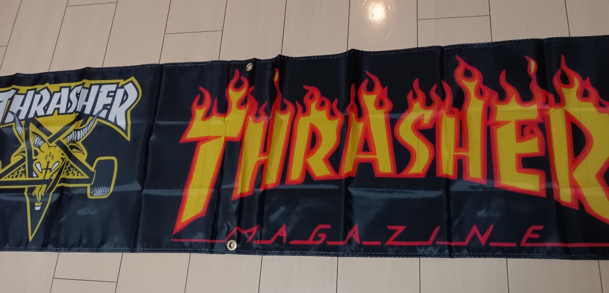 スラッシャー 45180 フラッグ THRASHER スケボー スケ一タ一 スケ一トボ一ド インテリア 雑貨 の画像4