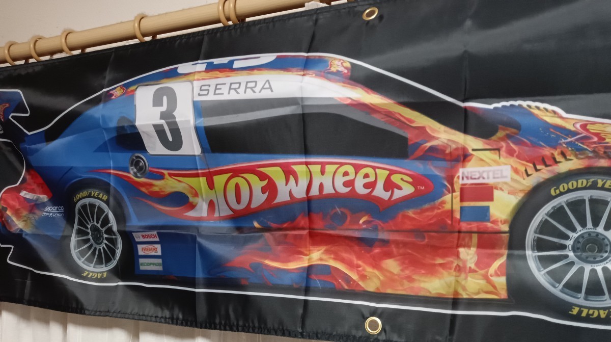 ホットウィール　Hot WheelsGARAGE　アメリカン バナー アメ車 ホットロッド 旗 雑貨_画像3