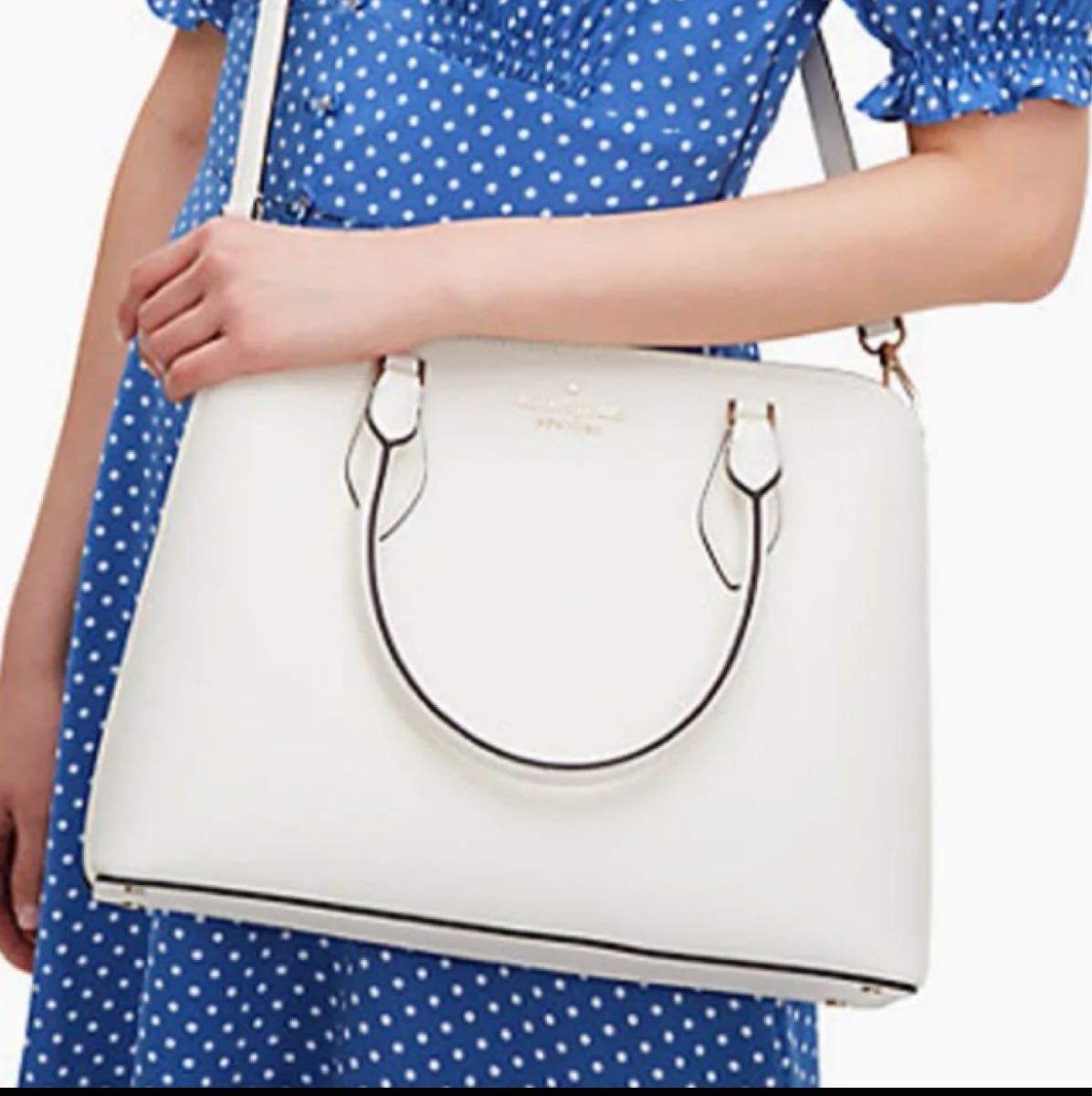 kate spade ケイトスペード　ホワイト　牛革　レザー　2way トート　バッグ　ショルダーバッグ　未使用