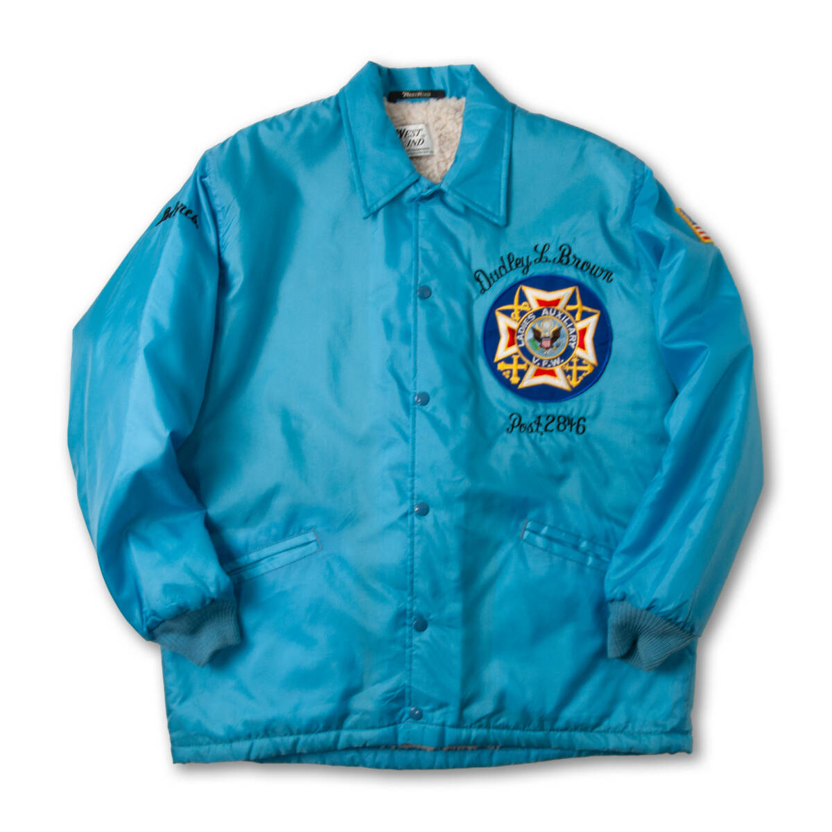 1980s ビンテージ コーチジャケット Ladies Auxiliary V.F.W. Coach jacket Boa Liner