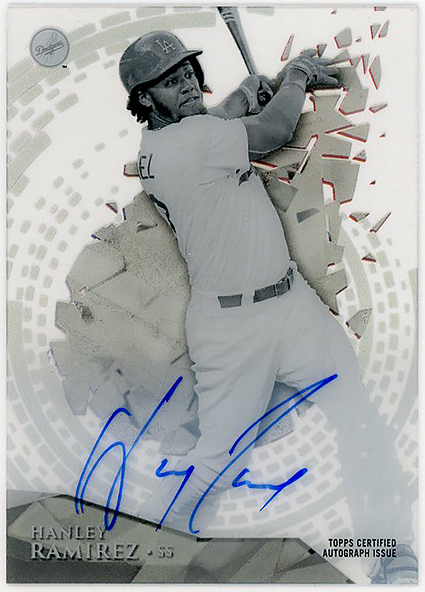 DODGERS-MARLINS-REDSOX△HANLEY RAMIREZ/2014 TOPPS HIGH TEK直書サイン #13/15ジャージNo BLACK&WHITE版!_画像1