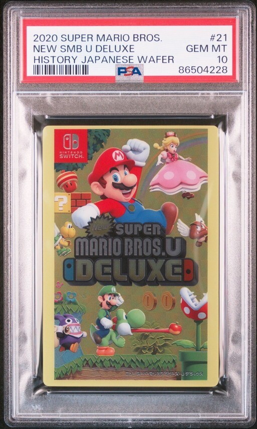 ★ PSA10 No.21 NewスーパーマリオブラザーズU DELUXE ★ スーパーマリオ ヒストリーカードウエハース BANDAI ★ 鑑定品 美品 ★_画像1