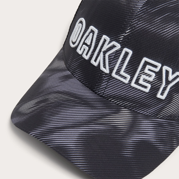 【定価4,620円】オークリー ゴルフ キャップ (FOS901718-00G Black Print) Oakley Mesh Cap 24.0 新品値札付 2024新作【OAKLEY正規品】の画像3