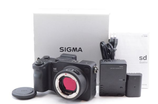 ほぼ新品★SIGMA シグマ sd Quattro ボディ Foveon X3ダイレクトイメージセンサー搭載 ミラーレス一眼カメラ★元箱付き 03098