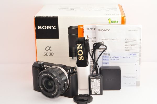 超美品★SONY ソニー α5000 パワーズームレンズキット ブラック ILCE-5000L-B ミラーレス一眼カメラ★元箱付き R1143_画像1