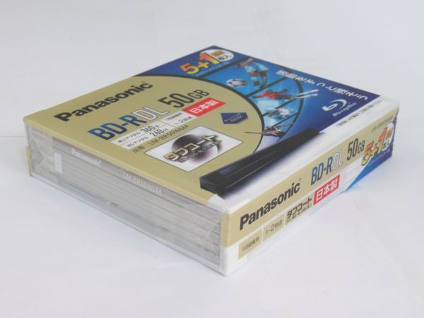 AB 17-6 unopened Panasonic Panasonic Blue-ray BD-R DL LM-BR50W6M 50GB 360 minute 6 sheets pack video recording for tough coat made in Japan 