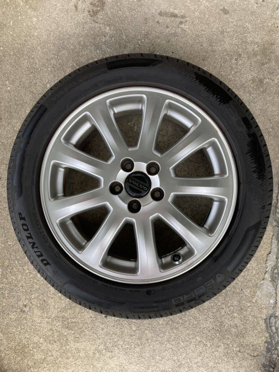 ［22年製］225/50R17 DUNLOP VEURO VE304& VOLVO用アルミ S80純正ホイール 7J ×17×49 4本セット（ボルボ&ダンロップ ）_画像5