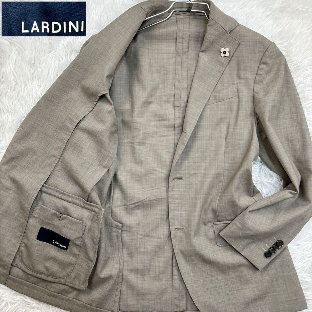 【名作 極美品!!!】LARDINI ラルディーニ easy wear イージーウェア テーラードジャケット 現行 近代モデル ブート二エール付き グレー _画像1