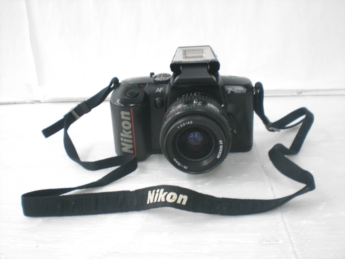 カ/Nikon/ニコン/F-401X/フィルムカメラ/ブラック/クオーツデート/AF NIKKOR/絞り1:3.3-4.5/f=35-70mm/修理・部品取り推奨★カ-2754★の画像1