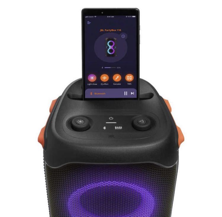 【新品】JBL　Bluetoothスピーカー ブラック 防水 　JBLPARTYBOX110_画像6