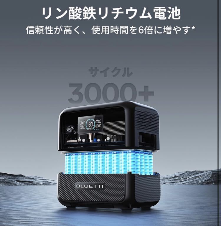 【新品】BLUETTI AC70 小型ポータブル電源 | 防災推奨・車中泊・キャンプ 768Wh、1000W 蓄電池 リン酸鉄 大容量 家庭用 長寿命 の画像7