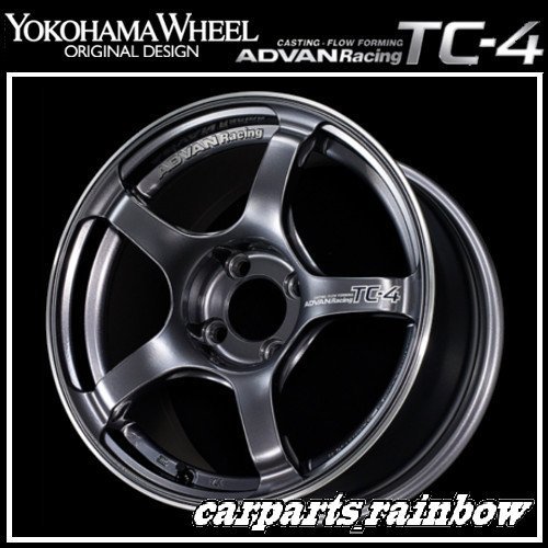 ★YOKOHAMA WHEEL ADVAN Racing TC-4 forEuropeanCars 15×6.0J/6J 4/100 +45★GMR/レーシングガンメタリック★新品 4本価格★_画像1