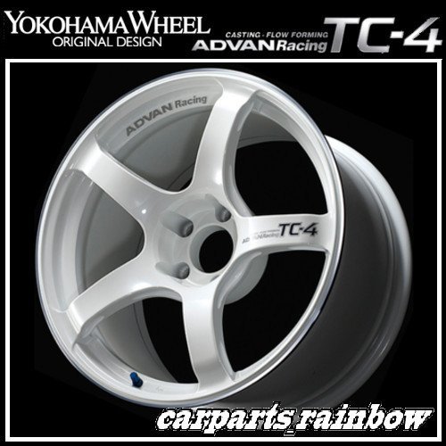 ★YOKOHAMA WHEEL ADVAN Racing TC-4 forJaoaneseCars 18×9.0J/9J 5/100 +51★WMR/レーシングホワイトメタリック★新品 4本価格★_画像1