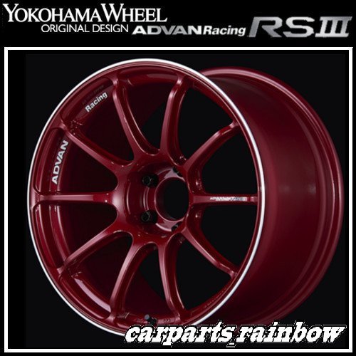 ★YOKOHAMA WHEEL ADVAN Racing RSⅢ forJaoaneseCars 18×8.5J 5/100 +47★CRR/レーシングキャンディレッド★新品 1本価格★_画像1