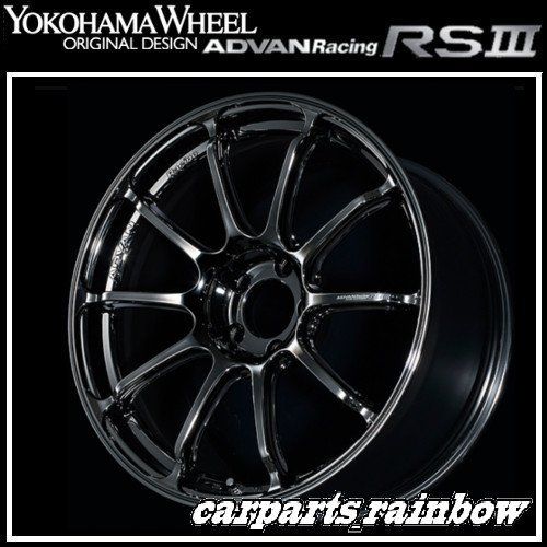 ★YOKOHAMA WHEEL ADVAN Racing RSⅢ forJaoaneseCars 19×8.5J 5/114.3 +45★BSP/ブラッククローム★新品 2本価格★_画像1