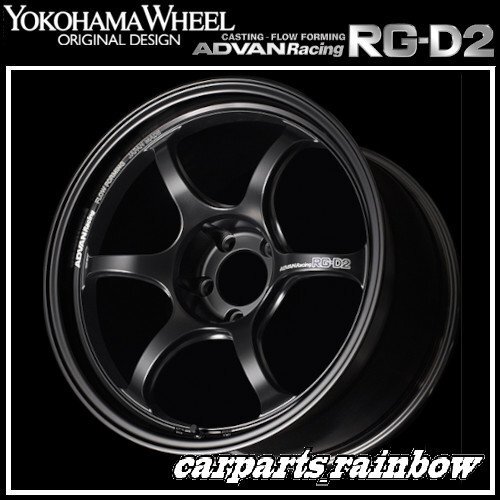 ★YOKOHAMA WHEEL ADVAN Racing RG-D2 forJaoaneseCars 17×7.5J 5/100 +50★SGB/セミグロスブラック★新品 1本価格★_画像1