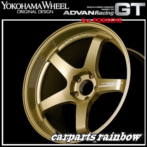 ★YOKOHAMA WHEEL ADVAN Racing GT forポルシェ 18×10.0J/10J 5/130 +40★RGP/レーシングゴールド★新品 2本価格★_画像1