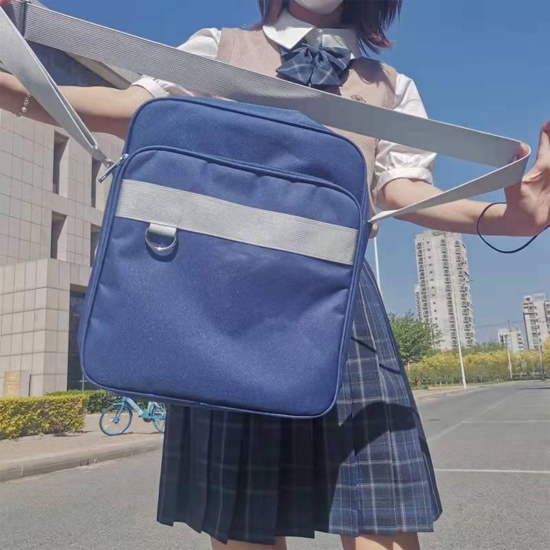  school bag purple line student woman height raw shoulder nylon sub bag high capacity skba going to school bag going to school bag 