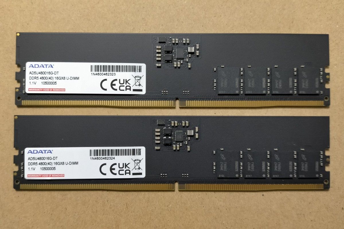 ADATA DDR5 4800MHz メモリー 16GBx2計32GB AD5U480016G-DT